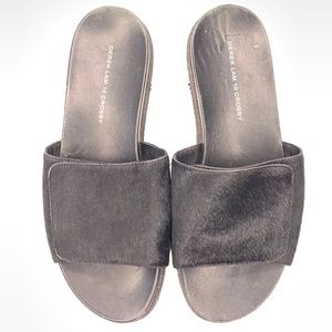 Derek Lam 10 Crosby | Spense Cowhide Fur Slides